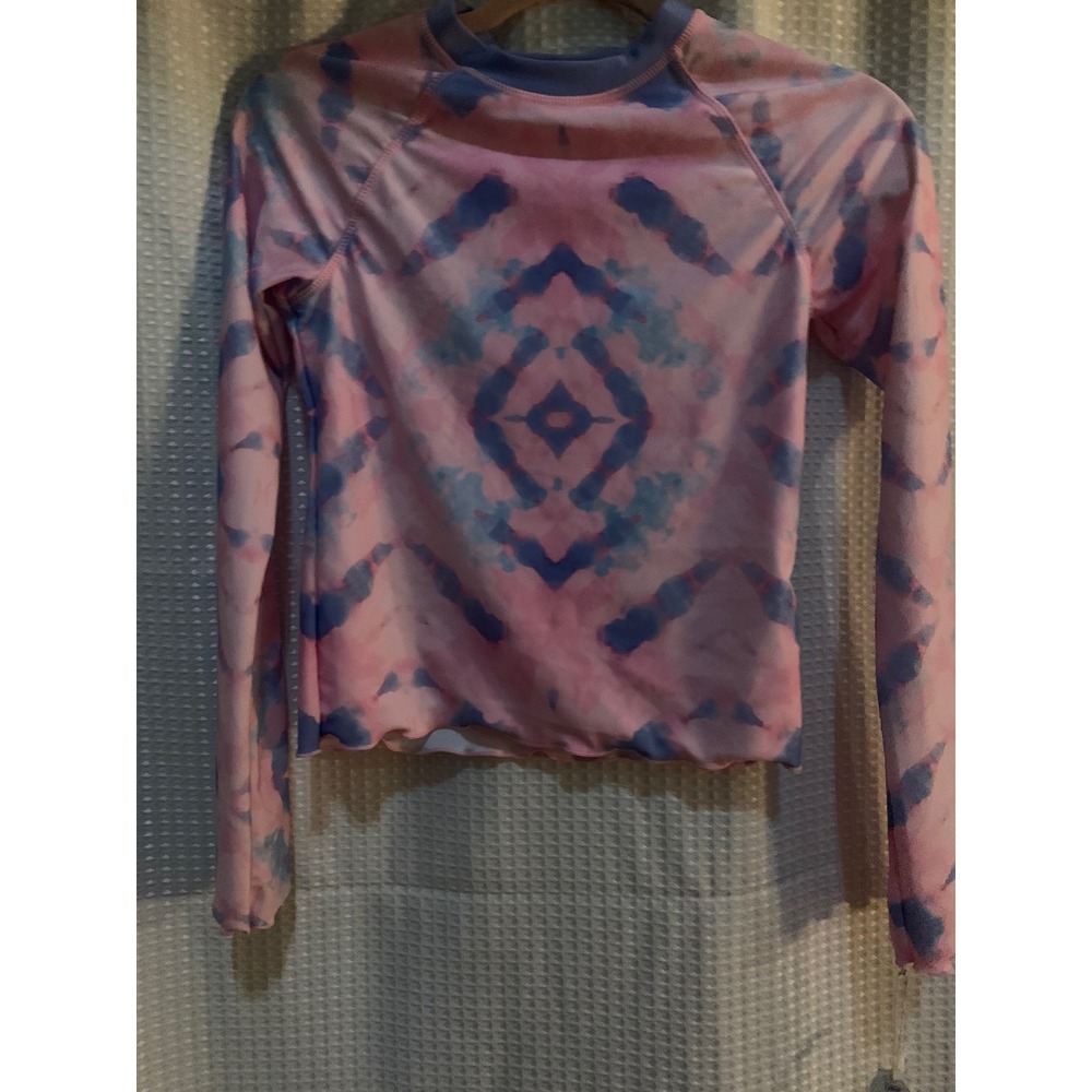 Wallflower girl girls 16 pink purple long sleeve swim shirt 50 spf
